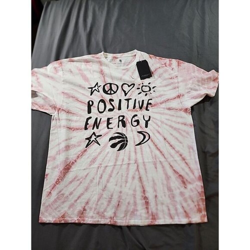 NWT Toronto Raptors Junk Food Red Positive Message Tie-Dye‎ T-Shirt